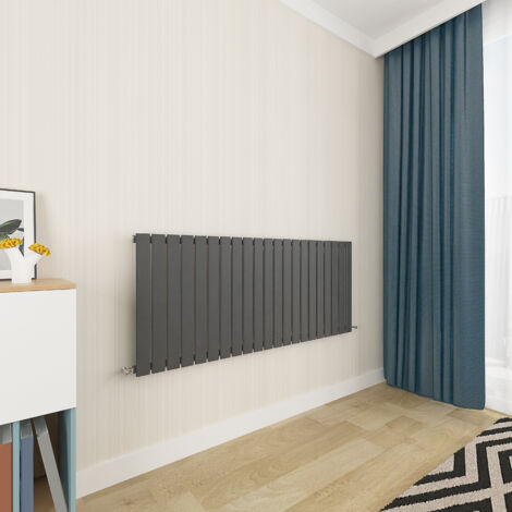 Acezanble Anthracite Flat Panel Radiator 600 x 1428mm Single Panel