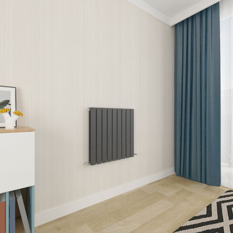 Acezanble Anthracite Flat Panel Radiator 600 x 612mm Double Panel