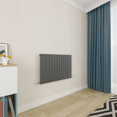Acezanble Anthracite Flat Panel Radiator 600 x 884mm Single Panel
