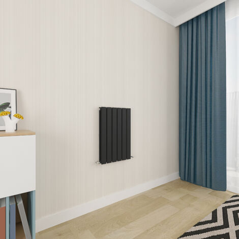 Acezanble Black Flat Panel Radiator 600 x 408mm Double Panel