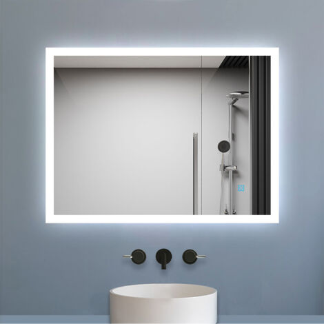 Biubiubath 1000x600mm LED Bathroom Mirror with Lights Demister Touch Sensor Wall Mounted