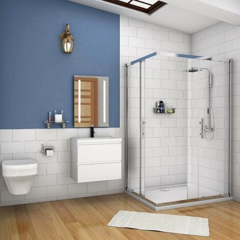 600mm Modern Storage Vanity Unit Basin Wall Hung with A single hole faucet,2 Soft Closing Drawers Matte White