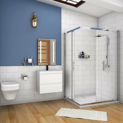 500mm Modern Storage Vanity Unit Resin Basin Wall Hung with 1 Tap Hole,2 Soft Closing Drawers Matte White Bathroom Furniture Flat Pack