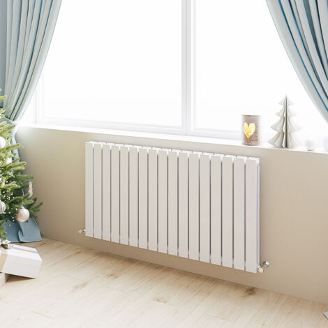 Acezanble Horizontal Flat Panel Radiator Central Heating Rad 600x1156mm Double White