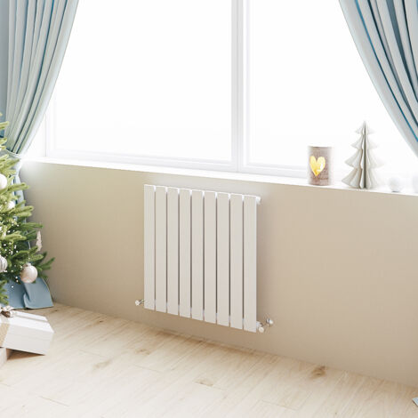 Acezanble Horizontal Flat Panel Radiator Central Heating Rad 600x612mm Single White