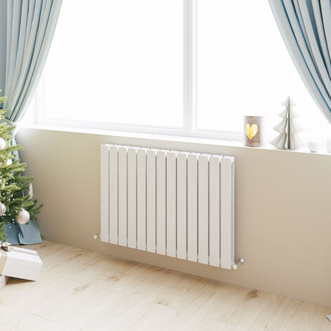 Acezanble Horizontal Flat Panel Radiator Central Heating Rad 600x884mm Double White
