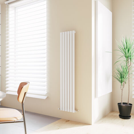 Acezanble Vertical Oval Column Radiator Central Heating Rad 1600x354mm Single White
