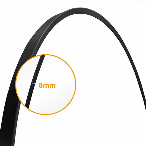 Round Wall Hanging Mirror 50cm with Black Frame for Bathroom, Home decoration, Makeup, Shaving