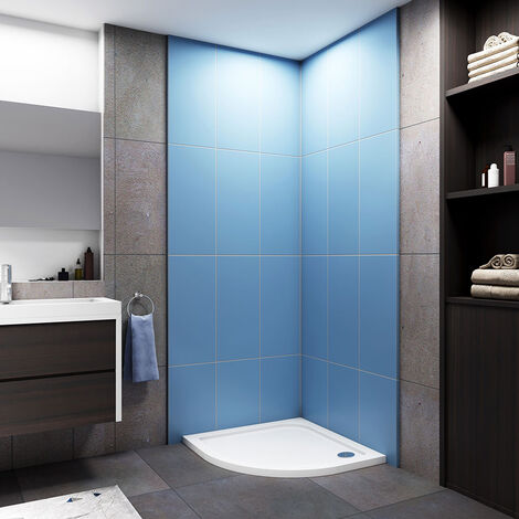 Acezanble 760x760x30mm Quadrant Stone Resin Tray+Waste For Shower Enclosure Doors Cubicle