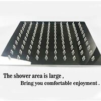 Acezanble Bathroom Thermostatic Mixer Shower Set Square Chrome Twin Head Exposed Valve