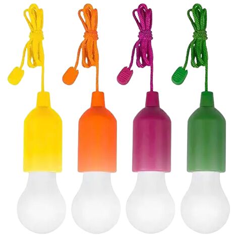 4 COLORES TIRAR Y ENCENDER HANDYLUX - VENTEO - Lámpara LED colgante - Pilas - Cable interruptor (1/5)