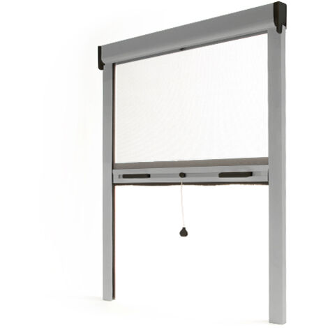 Insektenschutzrollo Fenster & Tür B 800 mm x H 1000 mm - Aluminium - Grau 7038
