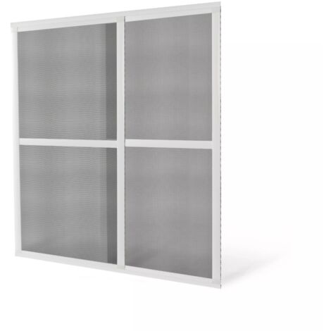 Fliegengitter-Schiebetür für Panoramafenster Aluminium Weiß - B 1600 x H 2400 mm
