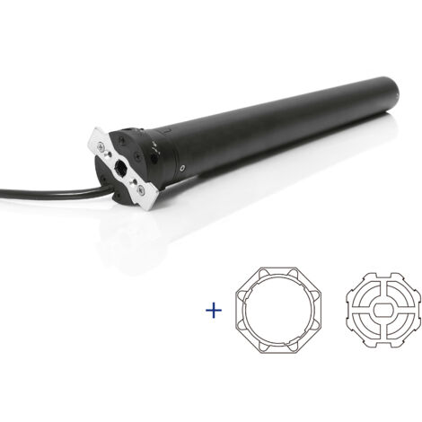 AvosDim Radio Shutter Motor 50Nm ø45 + Octo 60 Röhrenanpassungen