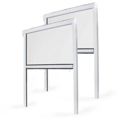 Eco-Angebot 2 Insektenschutzrollo für Fenster B 1500 mm x H 1600 mm - PVC - Weiß