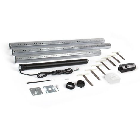 Set motorisierte Achtkantwelle ø60 mm Kabelmotor - 30 Nm - Länge 3500 mm