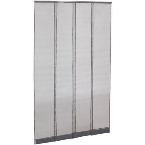 Insektenschutz Lamellenvorhang zum Kleben mit Klettband B 1000 mm x H 2300 mm - Grau