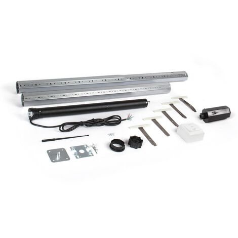Set motorisierte Achtkantwelle ø60 mm Kabelmotor - 20 Nm - Länge 2500 mm