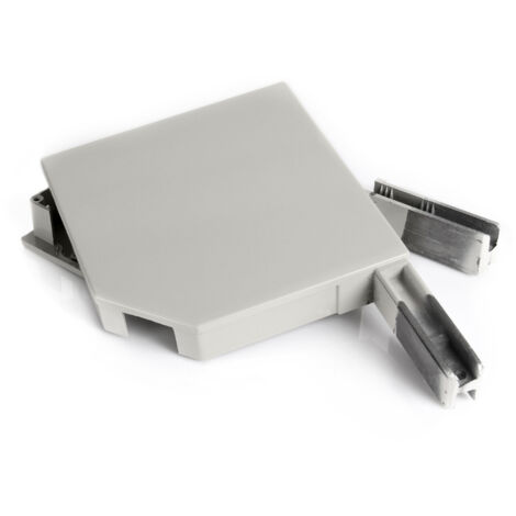 Alu Blendkappen - 45 Grad - 165 mm - Grau RAL 7038