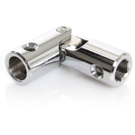 Kreuzgelenk aus verchromtem Stahl - Sechskant 10 mm & Rund 12 mm