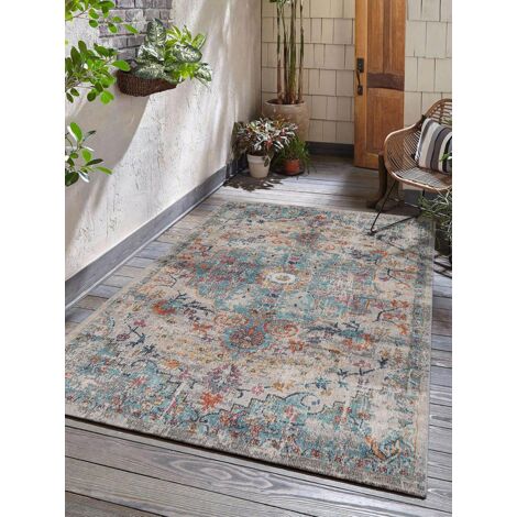 the carpet Palma Indoor- & Outdoor-Teppich, modernes Design, Wohnzimmer, wetterfest & UV-beständig, langlebig und pflegeleicht, Mehrfach, 080 x 300 cm