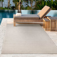 he carpet Toulouse - In- und Outdoor Teppich für Wohnzimmer und Küche - Pflegeleicht, Creme, 160 x 220 cm