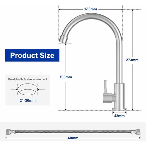 Cecipa Max Grifo De Cocina Mezclador De Cocina Giratorio De 360 °Mezclador De Fregadero De Agua Fria Y Caliente Con Burbujeador Desmontable Modelo Ue 87224820
