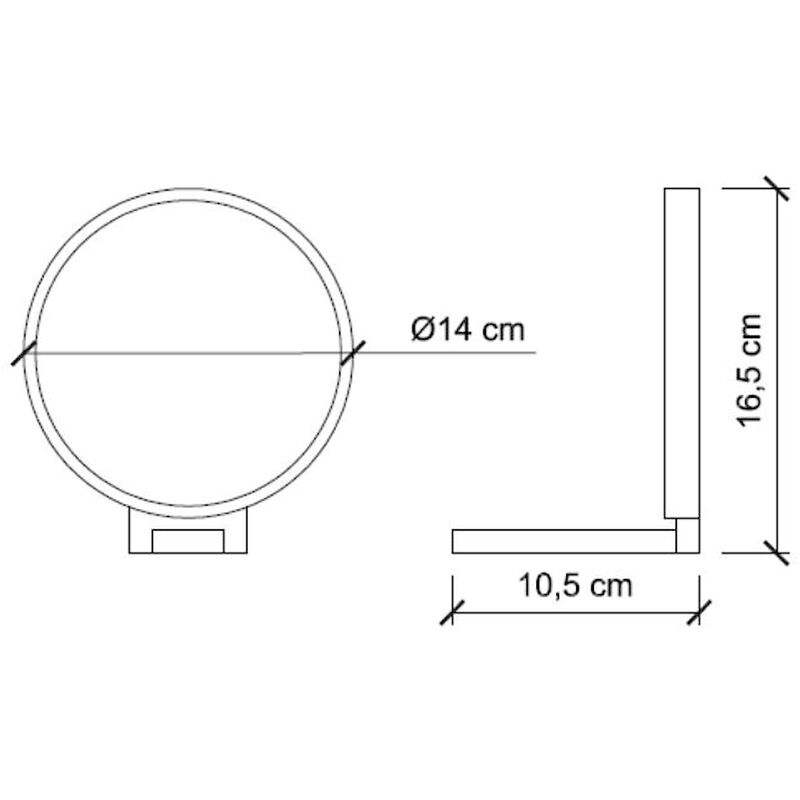 Toeletta sc152v-3 specchio con manico pieghevole d.14 bianco codice prod:  SC152V-3 KOH-I-NOOR Struttura in ABS colorato. Specchio piano e lente di  ingrandimento.