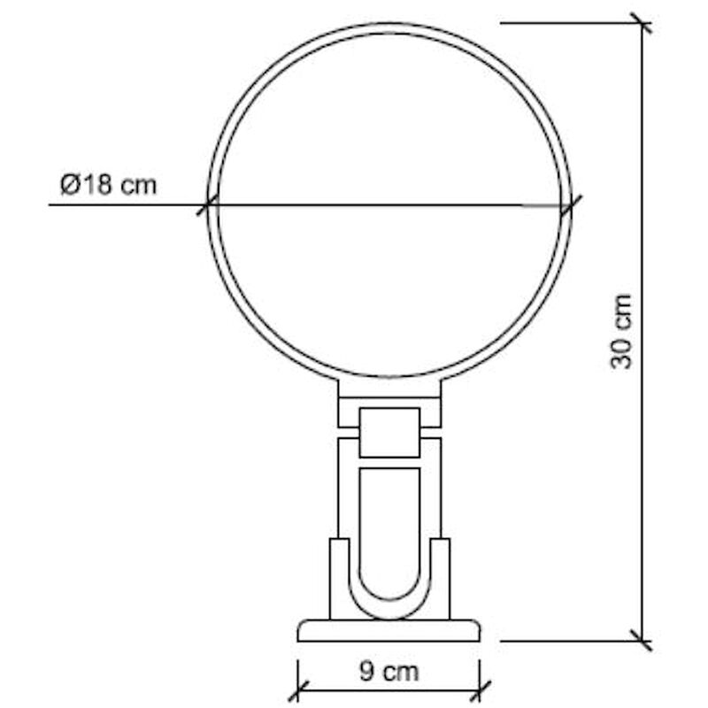 KOH-I-NOOR Toeletta 2154v-6 specchio ingranditore da tavolo 6x d18 bianco  codice prod: 2154V-6