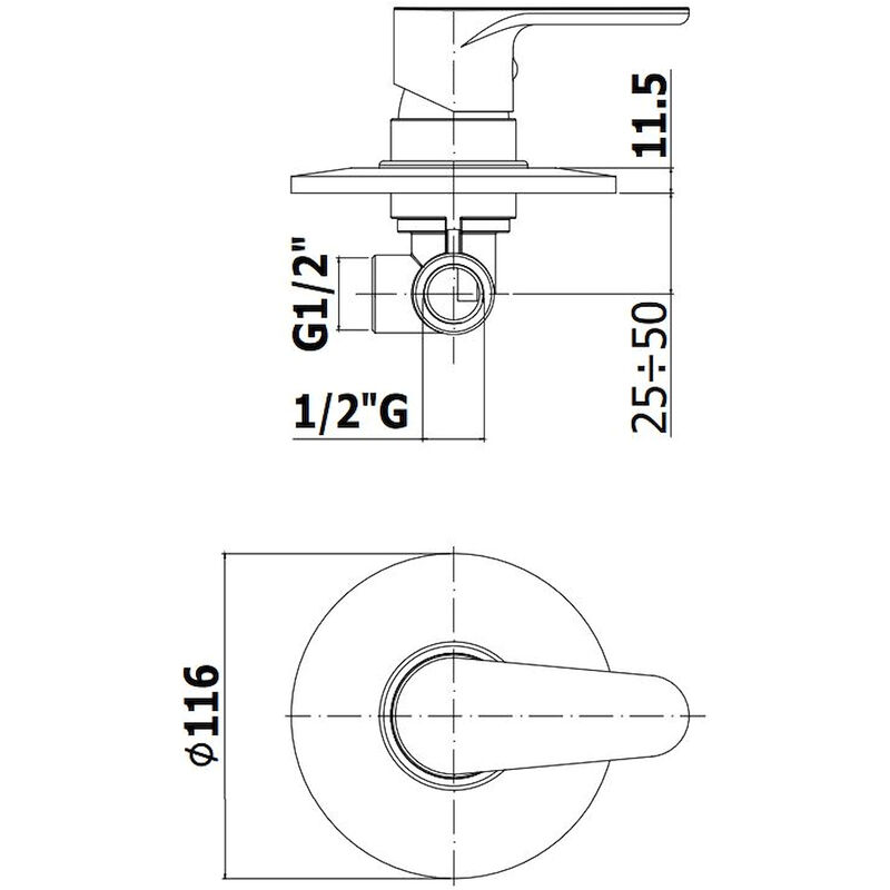 MISCELATORE DOCCIA INCASSO BLU010 BLU PAFFONI : : Fai da te