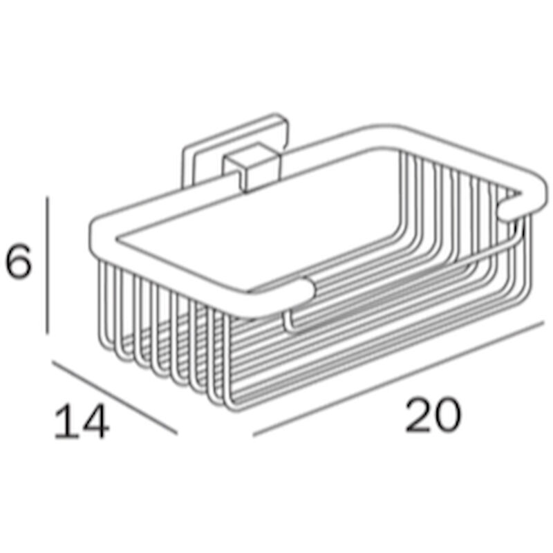 KOH-I-NOOR Portaoggetti Doccia da Parete Portasapone bagno colore Cromo  Lucido - Serie Tilda - 5719KK