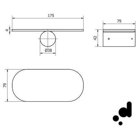 Mensola multifunzione Lissom 20 cm