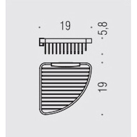 Cestino angolare doccia sganciabile cromato codice prod: B9649CR COLOMBO  DESIGN Ottone