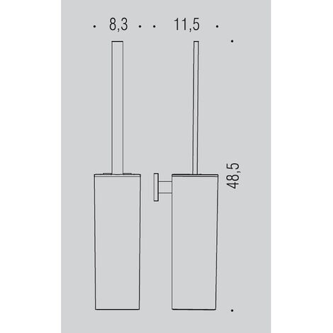 COLOMBO DESIGN Basic q porta scopino cromato codice prod: B37070CR