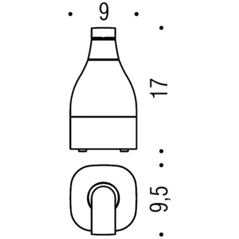 Colombo Design B93240CR-CBO NORDIC dispenser sapone d'appoggio