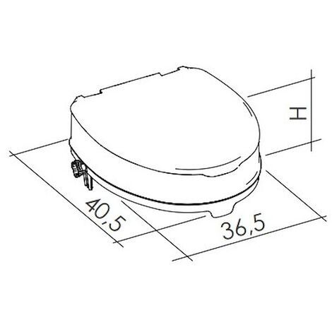 Sedile x wc disabili con coperchio bianco DIWA SEDILI COPRIWATER