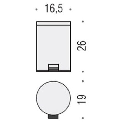 COLOMBO DESIGN Poubelle pattumiera da bagno cromato codice prod: B99620CR