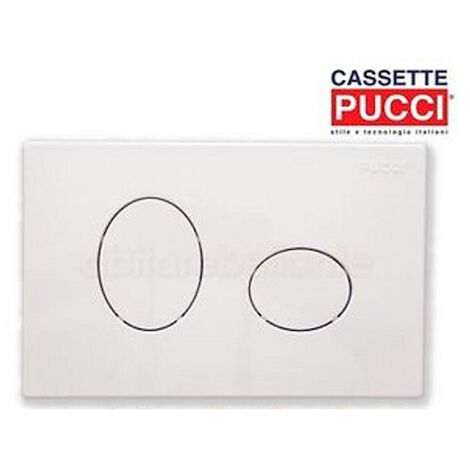 Placca per cassetta incasso Pucci Eco 2 pulsanti - Modello Ellisse