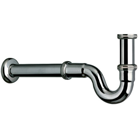 Sifone A Bottiglia Per Lavandino Lavabo Scarico 1 1/4 Cromato Con Rosone  69373 