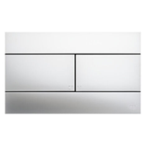 Geberit Sigma30, placca di comando doppio tasto, bianco/cromato/bianco