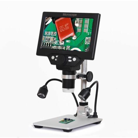 Microscope numérique G1200D 12MP 7 pouces grand écran couleur grand écran LCD à Base 1-1200X continu avec lumière Jmax (1/3)