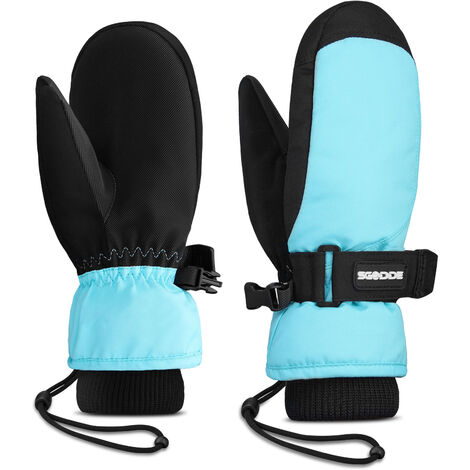 Gants de ski thermiques imperméables pour enfants, gants de neige chauds  pour enfants, 3 doigts pour