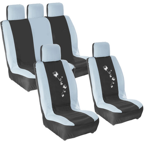 PrimeMatik - Housses de siège de voiture en rouge. Housses de protection  universal pour 5 sièges d'auto
