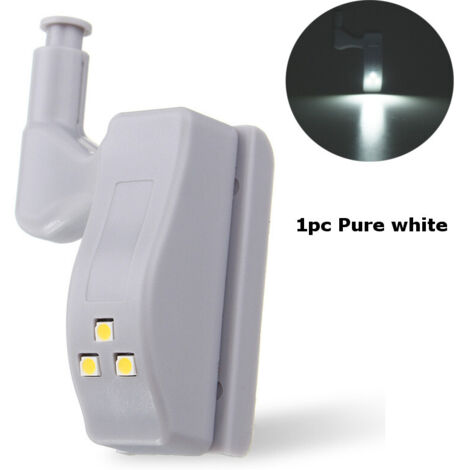 Lot De 10 Lampes LED Pour Charnière D'armoire - Détecteur De Mouvement, Blanc Froid, Alimentation Par Batterie