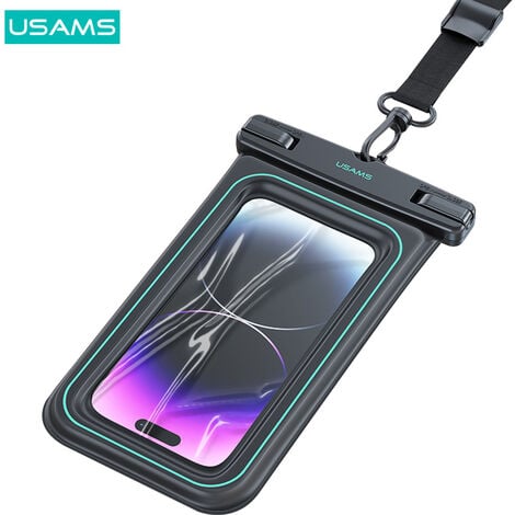USAMS 7 pouces IP68 sac étanche pour téléphone écran tactile flottant avec  lanière pour téléphones jusqu