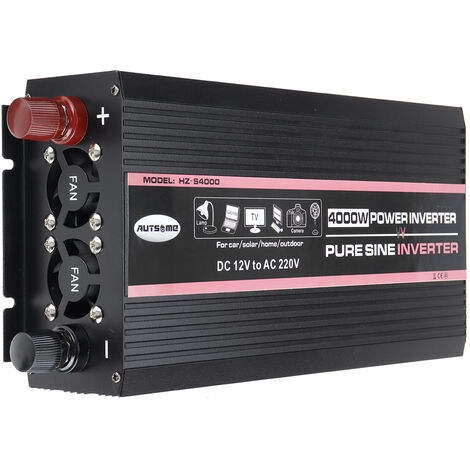 Onduleur inverter convertisseur 1000W DC12V-AC220V 2 USB Ports LCD  Affichage