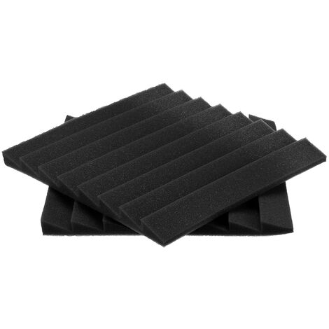 12 pièces Durable mousse insonorisée Studio mousses panneau mural acoustique isolation phonique mousse Studio carreaux muraux 30x30x2.5 cm noir Jmax
