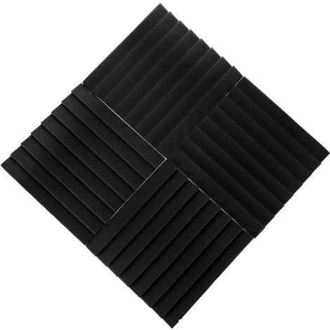 12 pièces Durable mousse insonorisée Studio mousses panneau mural acoustique isolation phonique mousse Studio carreaux muraux 30x30x2.5 cm noir Jmax