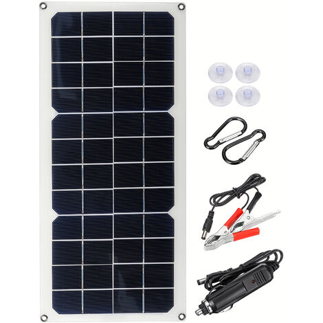 Kit chalet panneau solaire 200W convertisseur 1000W DC/AC 12V 220V batterie  150h