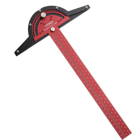 Alliage d'aluminium 300mm Angle de positionnement T carré Posi règle de verrouillage bois bord règle Angle mesure règle Scriber menuiserie outil Jmax (1/5)